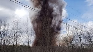 On camera Massive explosion rocks Maine paper mill [upl. by Hairakcaz]