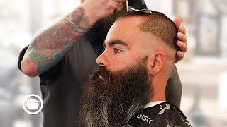 Thick Bearded Guys Epic Buzzcut Transformation  The Dapper Den [upl. by Ayotak]