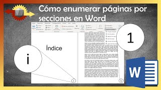 Cómo enumerar páginas por secciones en Word [upl. by Enajyram]