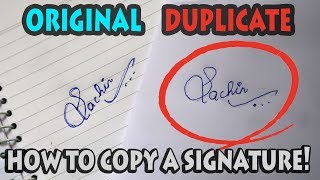 How to copy a signature [upl. by Henriette]