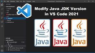 How to Modify the Java JDK Version in Visual Studio Code 2021  Set Java JDK using VS Code [upl. by Nylorak]