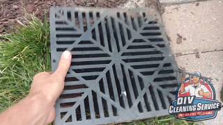 How to unclog underground drains  french drains  Waterjetting [upl. by Newo]