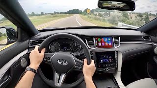 2022 Infiniti QX55 Essential AWD  POV Driving Impressions [upl. by Ellatsirhc]