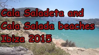 Cala Saladeta and cala salada beaches Ibiza 2015 [upl. by Kylila633]