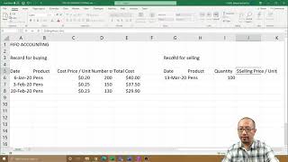 Excel Tutorial  FIFO Accounting Part 1 First In First Out [upl. by Llertrac]