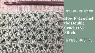 Double Crochet V Stitch  How to Crochet [upl. by Kenrick121]