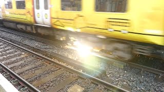 Merseyrail 507 009 making arcs at Birkdale station [upl. by Eletnahc]