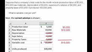 Calculating variable costs per unit [upl. by Relyk]