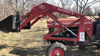 Massey Ferguson 150 Compact tractor with Westendorf loader [upl. by Nimajaneb]