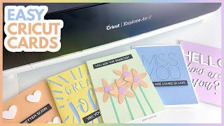 CRICUT FOR CARDMAKING 5 Easy Beginner Tutorials [upl. by Robertson]