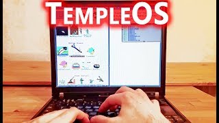 TempleOS on real hardware Thinkpad T60  RIP Terry Davis [upl. by Lohcin383]