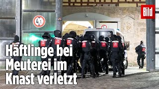 Gefängnismeuterei Polizei stürmt Knast in Thüringen  JVA Untermaßfeld [upl. by Runck]