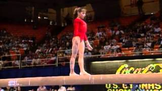 Dominique Moceanu  Balance Beam  1996 US Gymnastics Championships  Women [upl. by Kenon821]